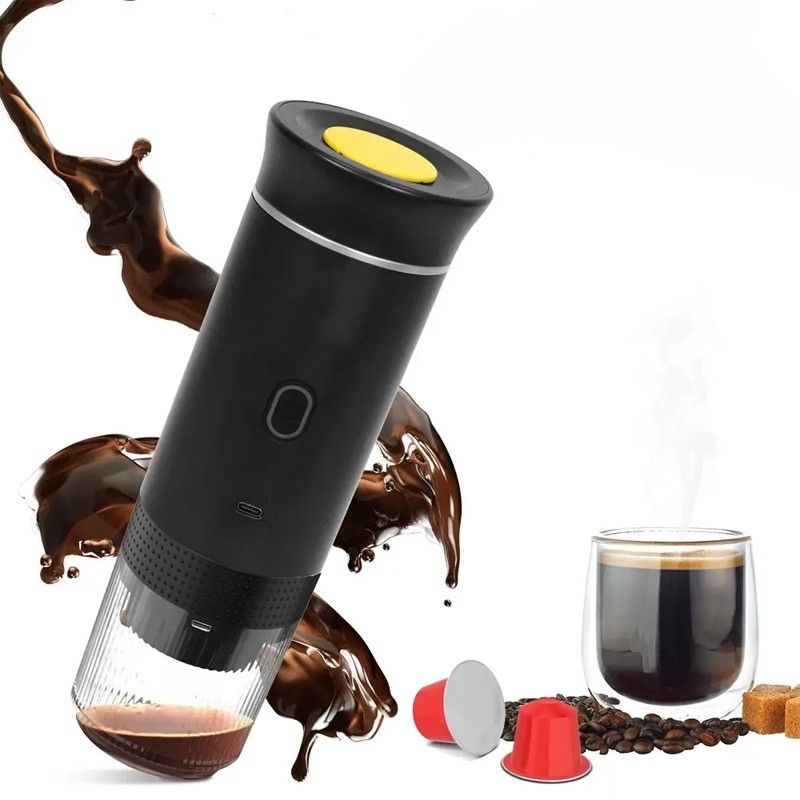 Tragbare 3-in-1 espresso-maschine – kompatibel mit gemahlenem kaffee & kapseln, usb aufladbar, intelligente heizung & extraktion, 60ml kapazität, ideal für reisen und den einsatz im freien