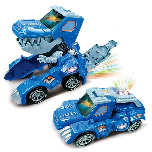 Batteriebetriebener elektrischer transformerspielzeugwagen mit lichtern & geräuschen – ideal für kinder