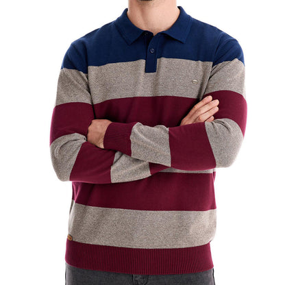 Herren langarm-polo-kragenpullover | ideal für herbst & winter